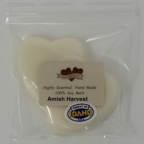 AMISH HARVEST - Premium Scented 1oz Soy Heart Melt
