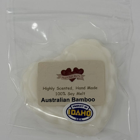 AUSTRALIAN BAMBOO - Premium Scented 1oz Soy Heart Melt