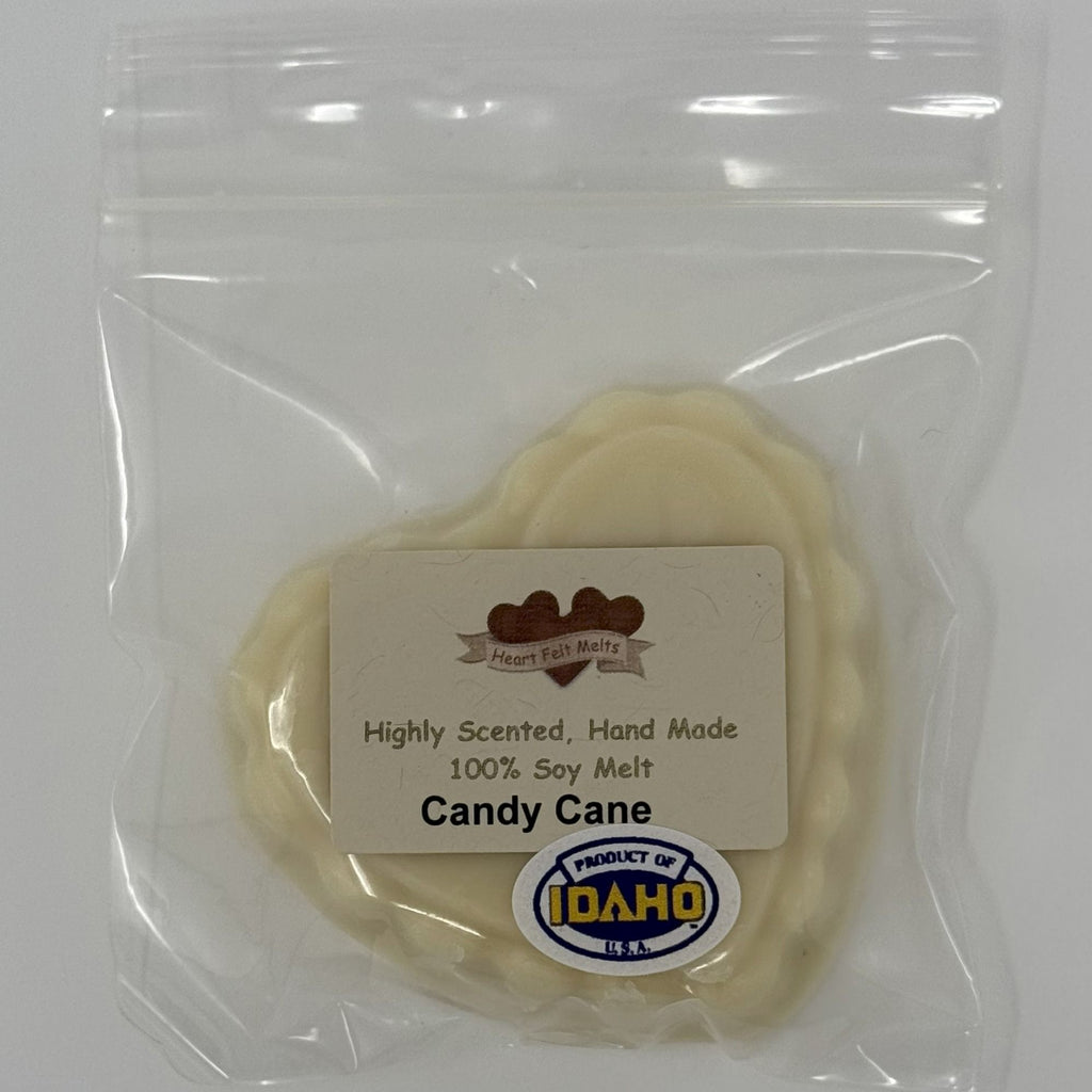 CANDY CANE - Premium Scented 1oz Soy Heart Melt