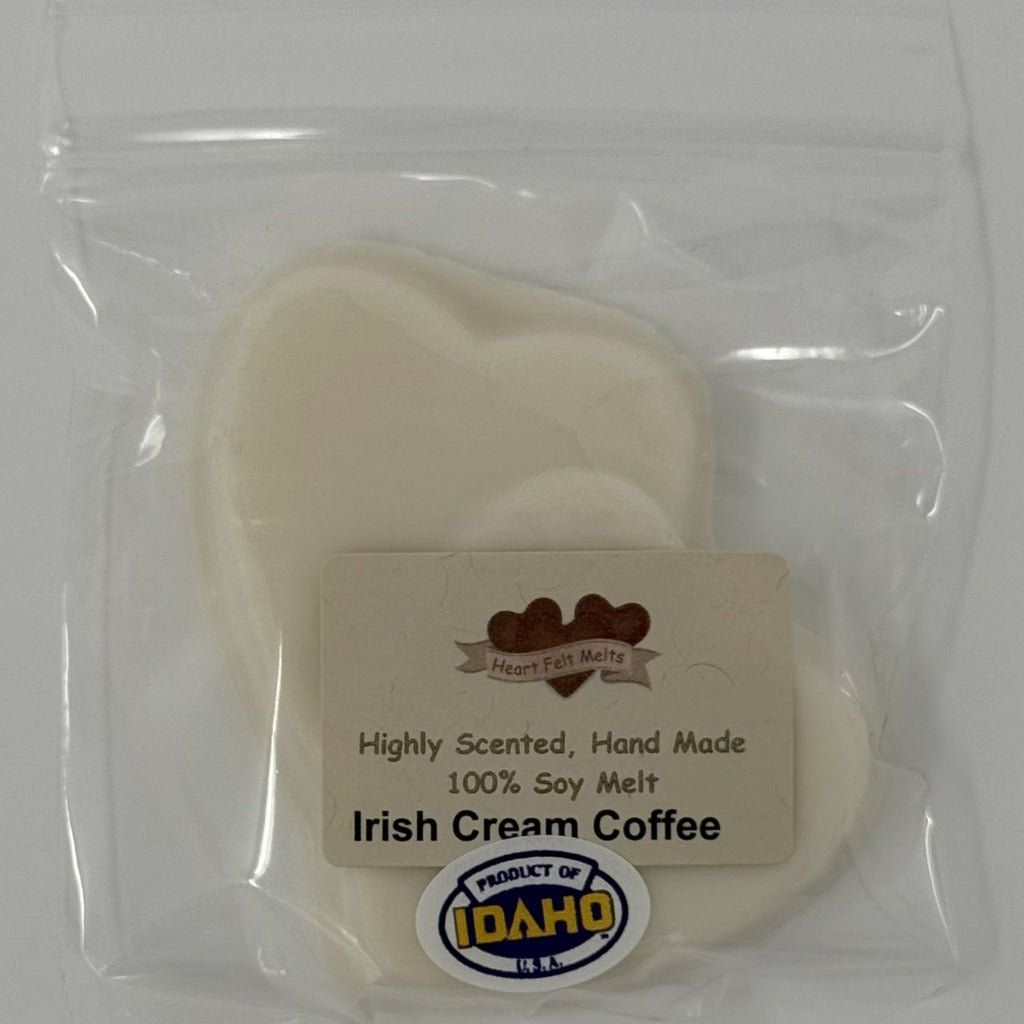 IRISH CREAM COFFEE - Premium Scented 1oz Soy Heart Melt