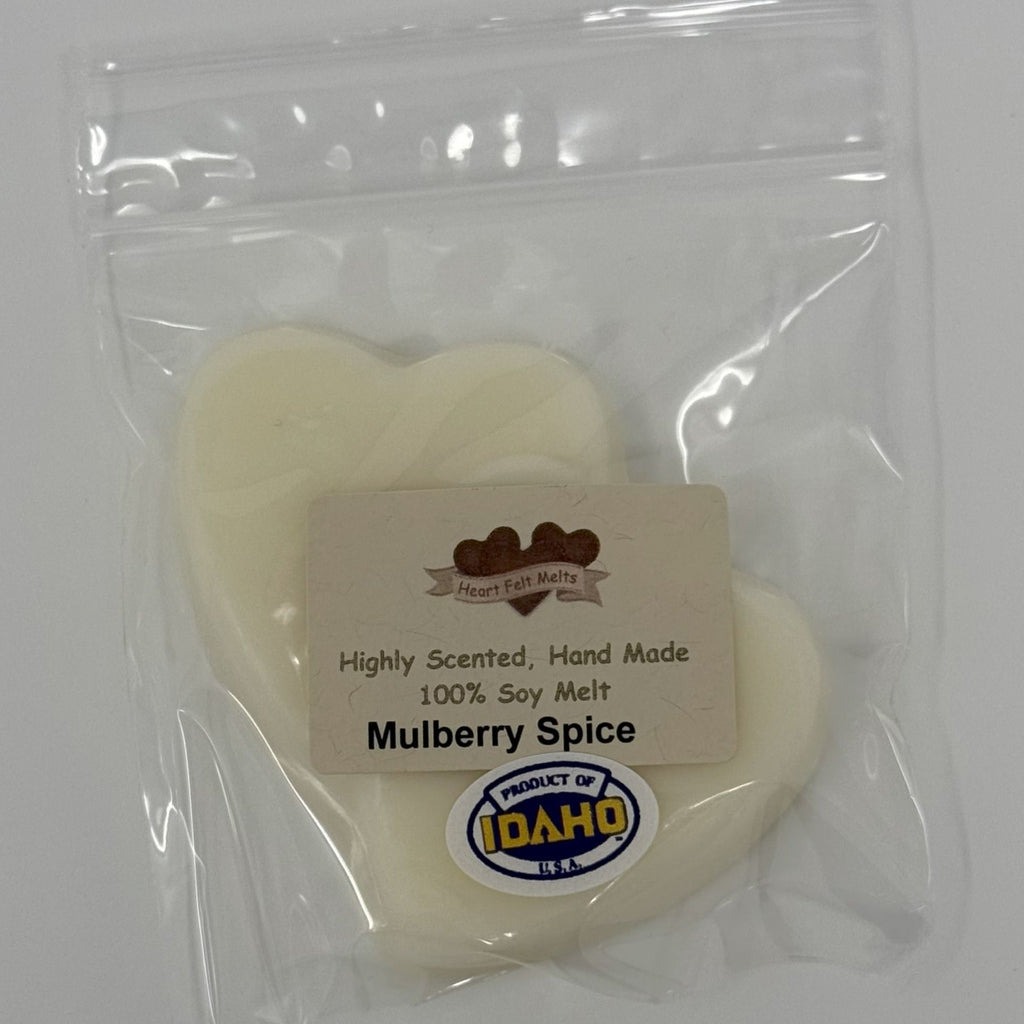 MULBERRY SPICE - Premium Scented 1oz Soy Heart Melt