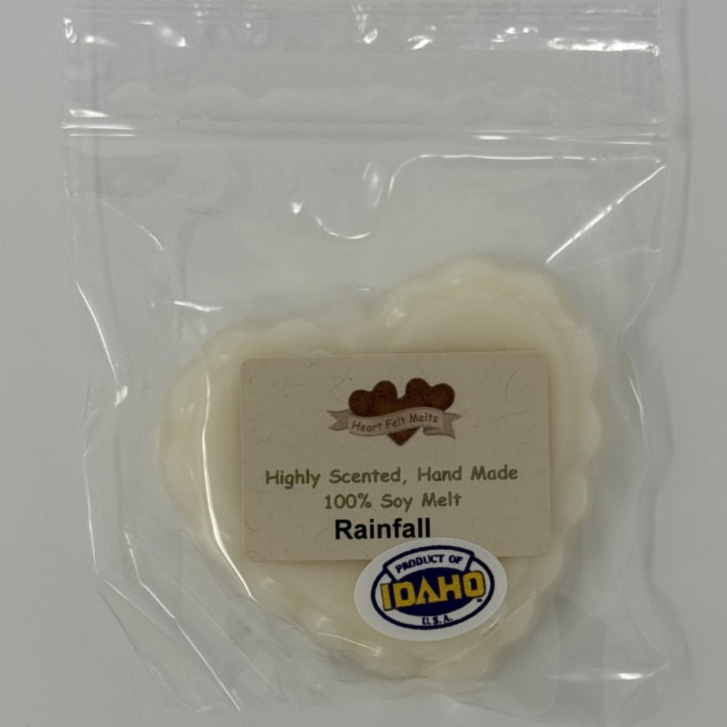 RAINFALL - Premium Scented 1oz Soy Heart Melt