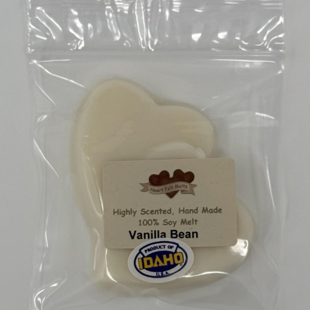 VANILLA BEAN - Premium Scented 1oz Soy Heart Melt