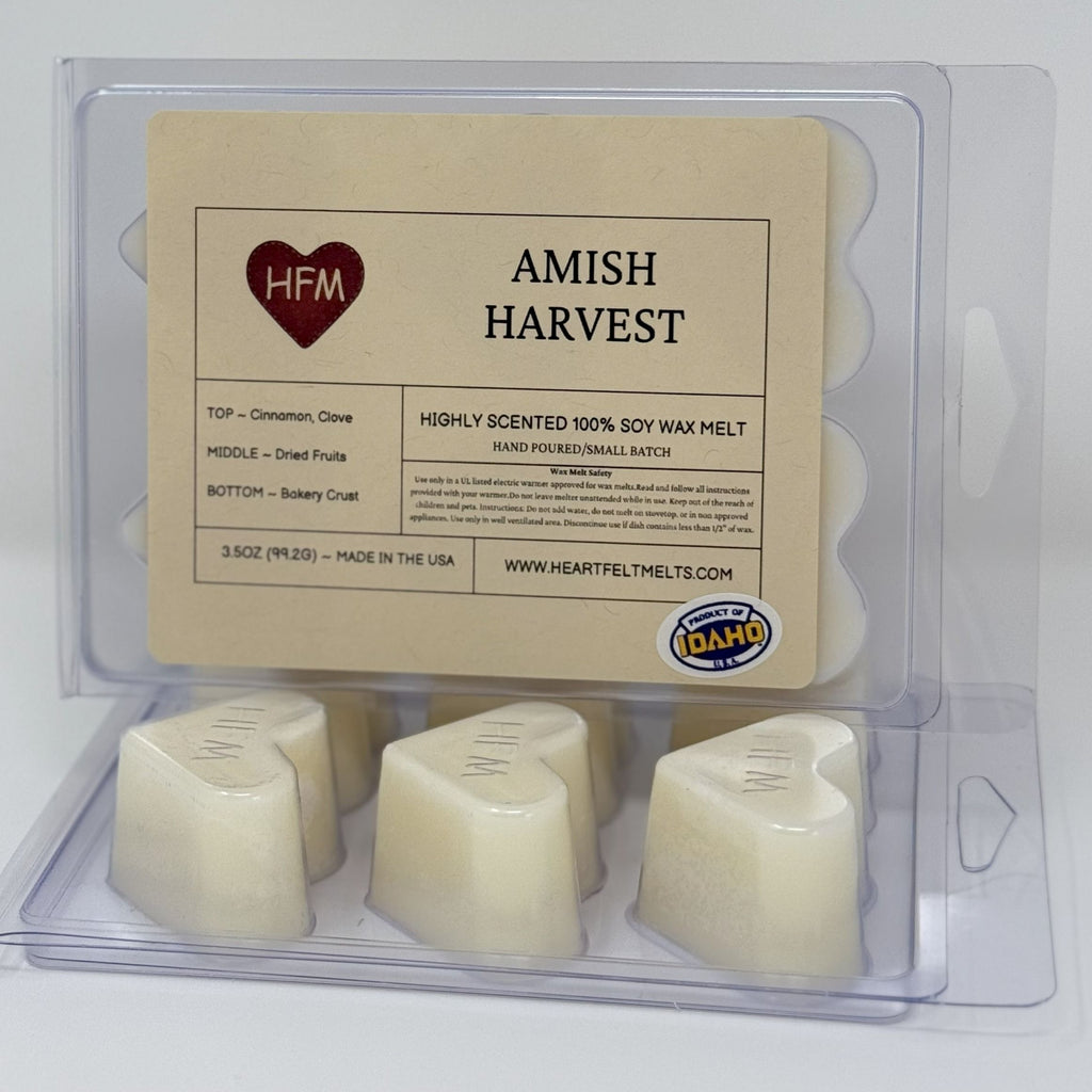 AMISH HARVEST - Premium Scented Clamshell Heart Melts