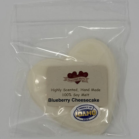 BLUEBERRY CHEESECAKE - Premium Scented 1oz Soy Heart Melt