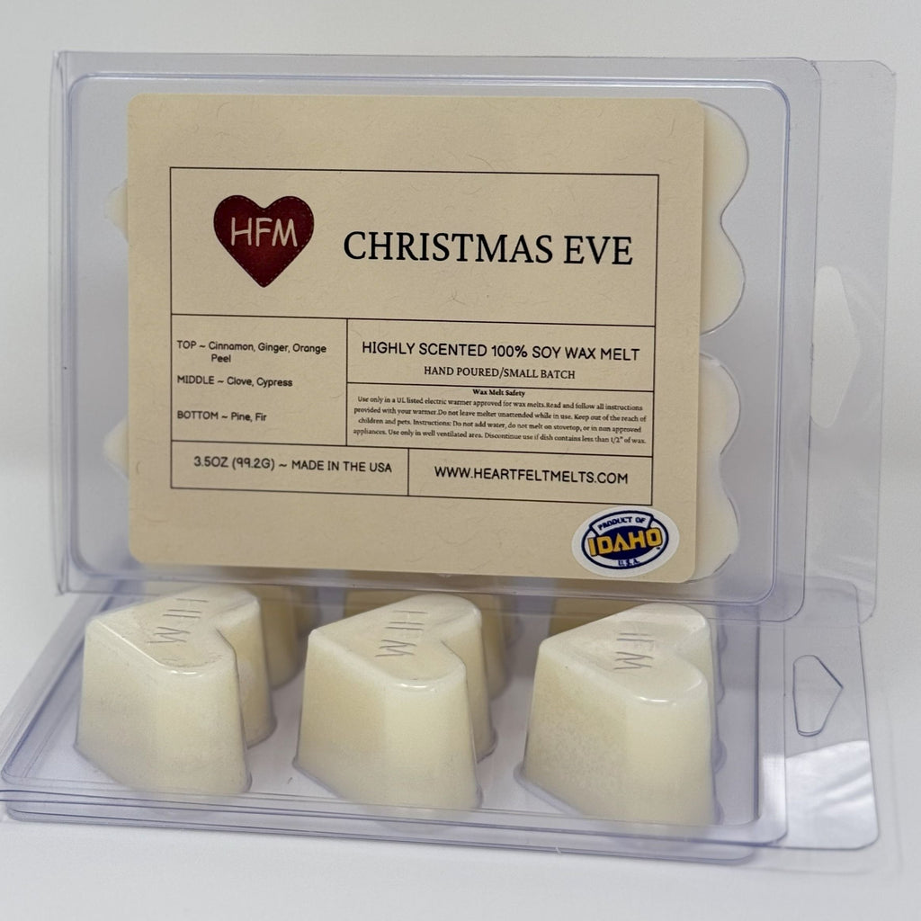 CHRISTMAS EVE - Premium Scented Clamshell Heart Melts