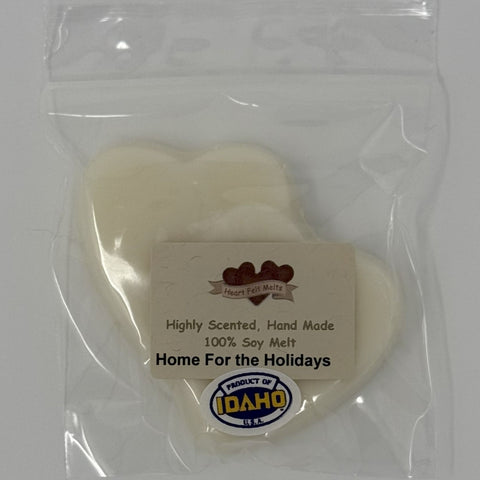 HOME FOR THE HOLIDAYS - Premium Scented 1oz Soy Heart Melt