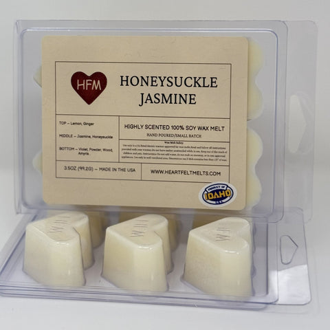 HONEYSUCKLE JASMINE - Premium Scented Clamshell Heart Melts