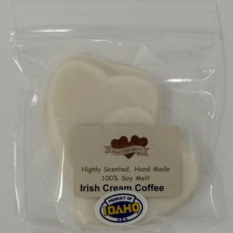 IRISH CREAM COFFEE - Premium Scented 1oz Soy Heart Melt