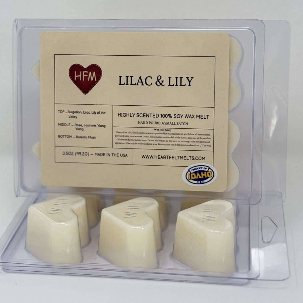 LILAC - Premium Scented Clamshell Heart Melts