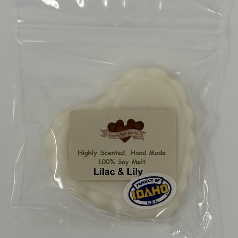 LILAC - Premium Scented 1oz Soy Heart Melt