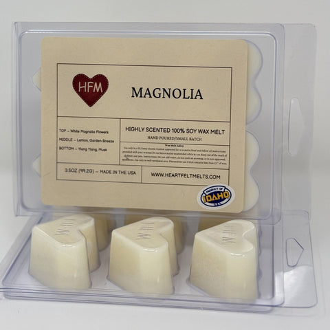 MAGNOLIA - Premium Scented Clamshell Heart Melts