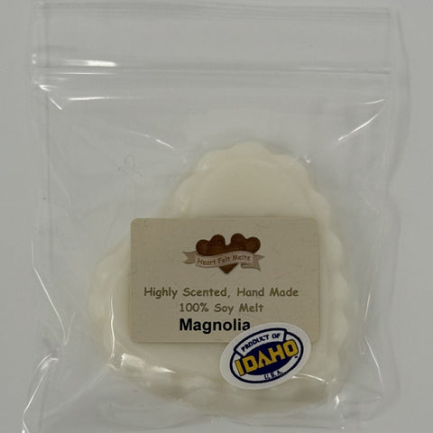 MAGNOLIA - Premium Scented 1oz Soy Heart Melt