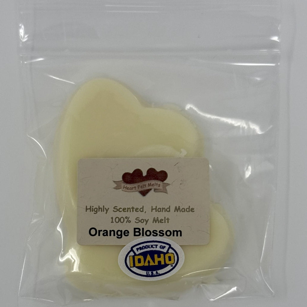 ORANGE BLOSSOM - Premium Scented 1oz Soy Heart Melt