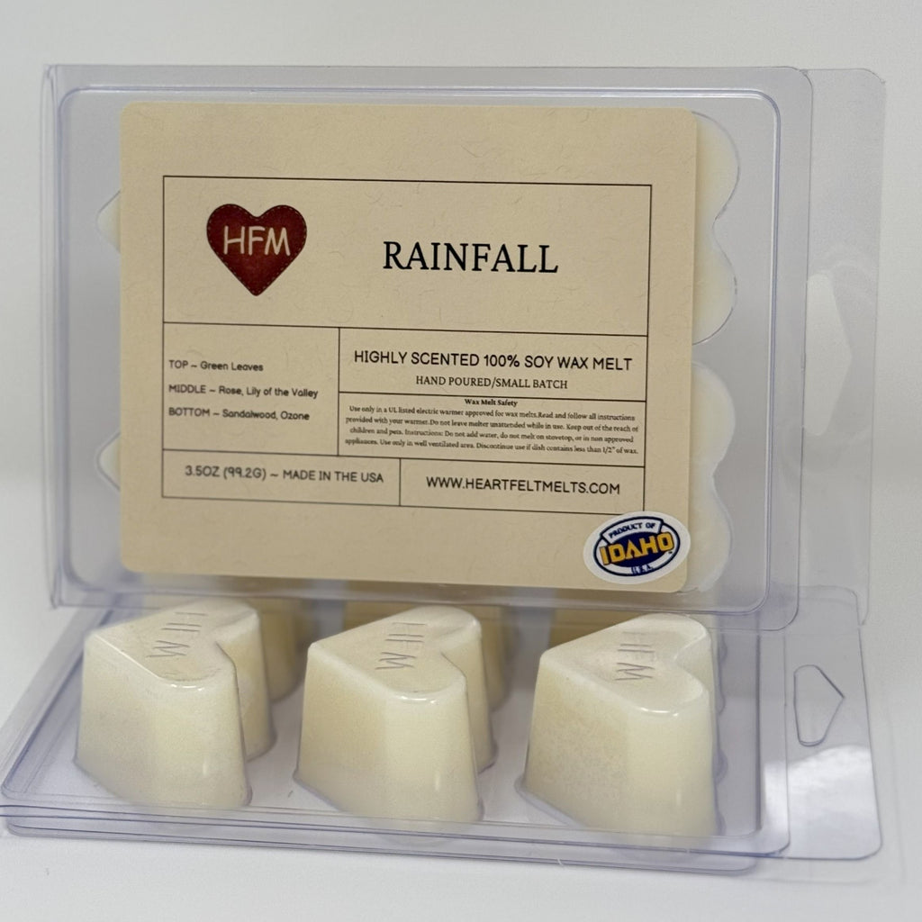 RAINFALL - Premium Scented Clamshell Heart Melts
