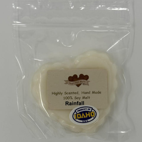 RAINFALL - Premium Scented 1oz Soy Heart Melt