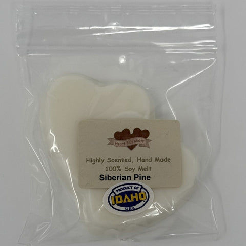 SIBERIAN PINE - Premium Scented 1oz Soy Heart Melt