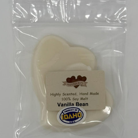 VANILLA BEAN - Premium Scented 1oz Soy Heart Melt