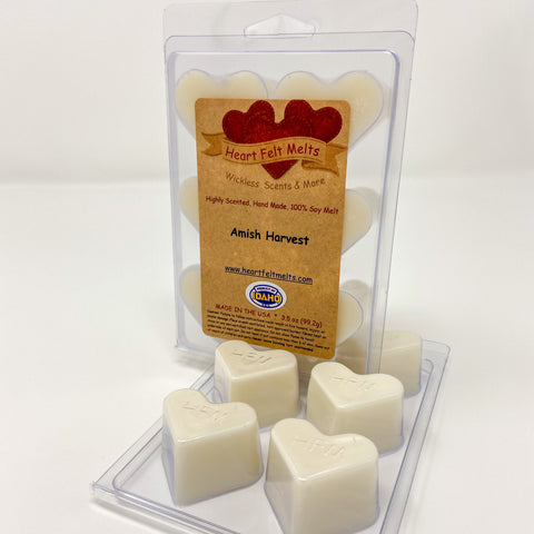 AMISH HARVEST - Premium Scented Clamshell Heart Melts