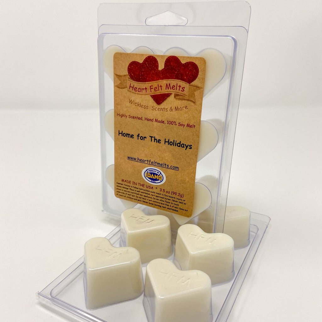 HOME FOR THE HOLIDAYS - Premium Scented Clamshell Heart Melts