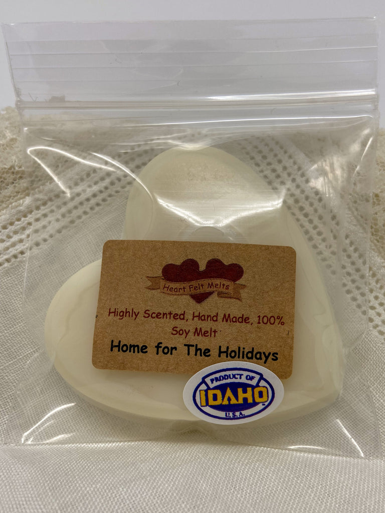 HOME FOR THE HOLIDAYS - Premium Scented 1oz Soy Heart Melt