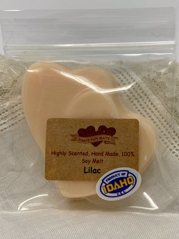 LILAC - Premium Scented 1oz Soy Heart Melt