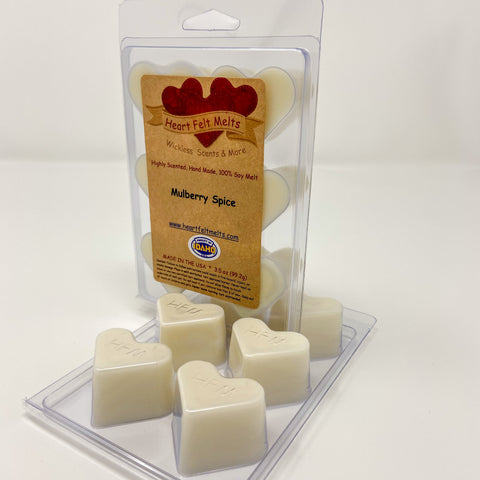 MULBERRY SPICE - Premium Scented Clamshell Heart Melts