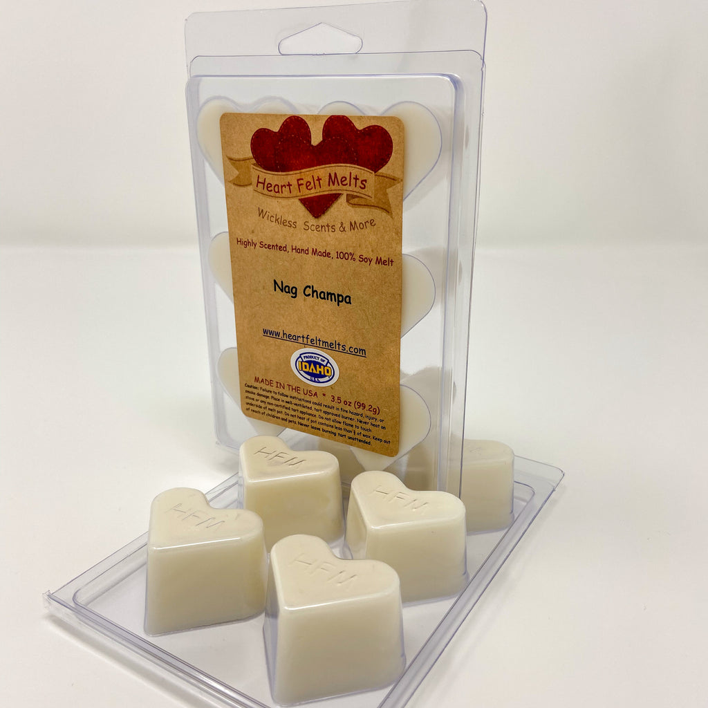 NAG CHAMPA - Premium Scented Clamshell Heart Melts