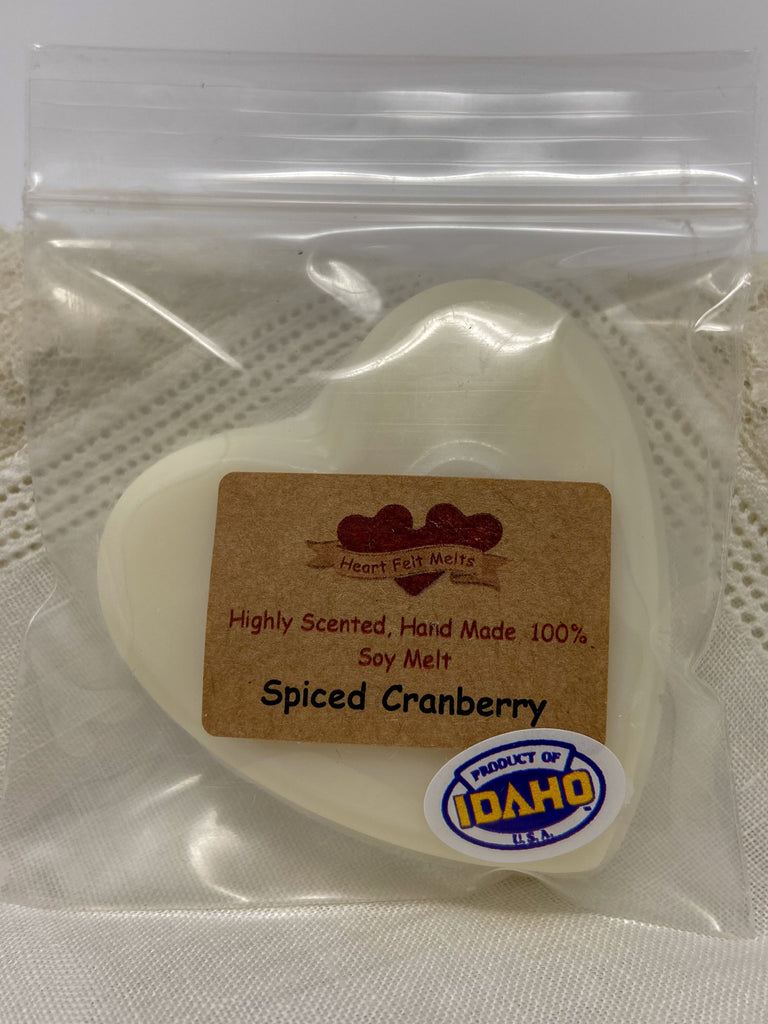 SPICED CRANBERRY - Premium Scented 1oz Soy Heart Melt