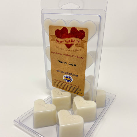 WINTER CABIN - Premium Scented Clamshell Heart Melts